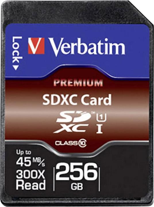 Produktbild Verbatim Premium (256 GB, SDXC, U1, UHS-I)