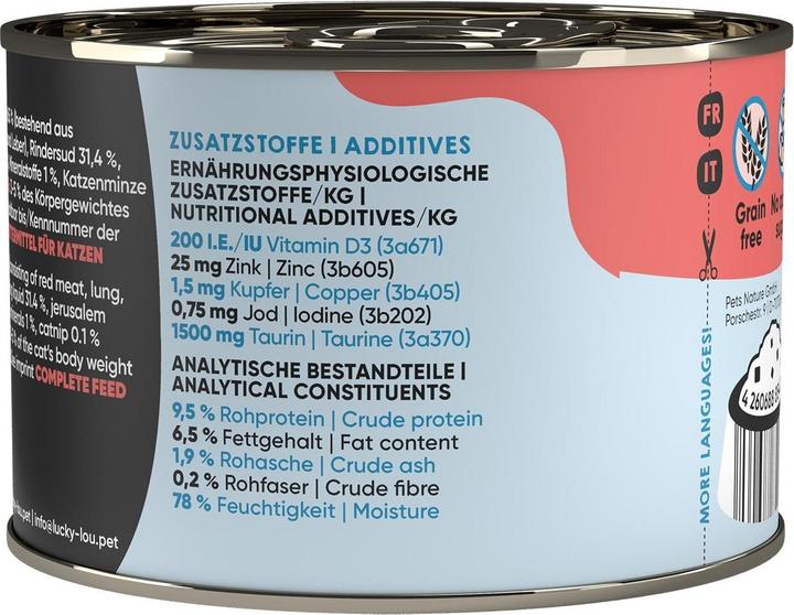 Immagine prodotto Lucky Lou Cibo umido per gatti (Adulto, 1 pz., 252 g)