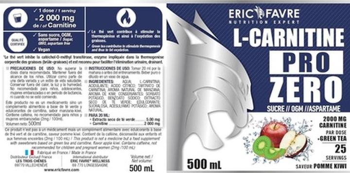 Actual product image Eric Favre L-Carnitine Pro Zero (1 Piece)