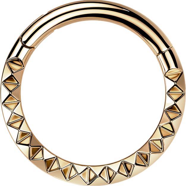 Produktbild Star Piercing Micro Segmentring klappbar rosegold Winkelmuster (ohne Messing, Titan)