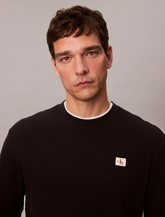 Actual product image Calvin Klein Jeans Ls Waffle Badge Crewnk Tee (L)