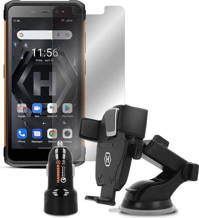 Actual product image Myphone Hammer Iron 4 Dual orange Extreme Pack (32 GB, Orange, 5.50")