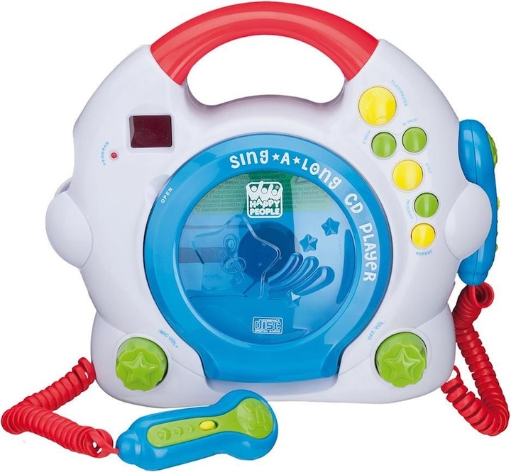 Happy People CD Player mit 2 Mikrofonen