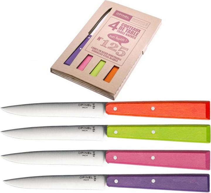 Produktbild Opinel No 125 BON APPETIT POP Tafelmesser-Set, 4x (4 Stk.)
