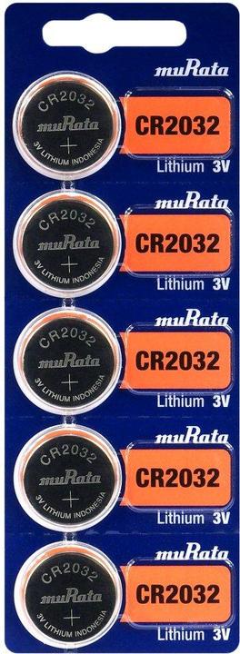 Murata Lithium-Knopfzelle CR 2032 (5 Stk., CR2032, 220 mAh)