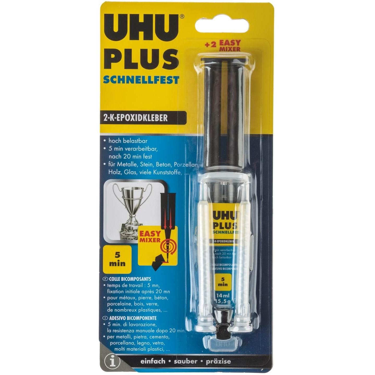 UHU, Klebstoff, plus schnellf.2KDoK-S.15.5g (64 g)
