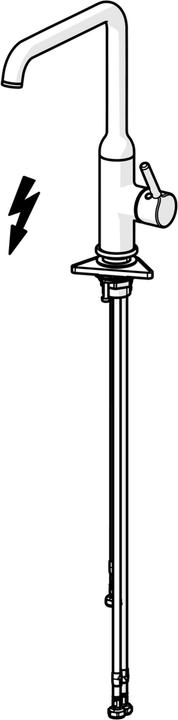 Actual product image Hansa VANTIS Style kitchen tap, low pressure, projection 255mm, swivelling spout, 5422110733