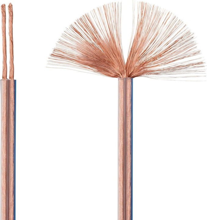 Immagine prodotto HDgear Cavo per altoparlanti 4mm² OFC trasparente (100 m, 4 mm².)