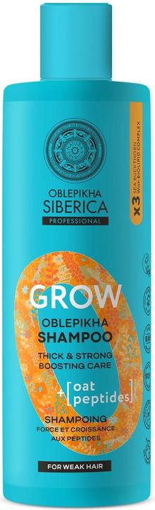 Natura Siberica Oblepikha Grow Peptides Shampoo For Weak Hair 400ml (400 ml, Flüssiges Shampoo)
