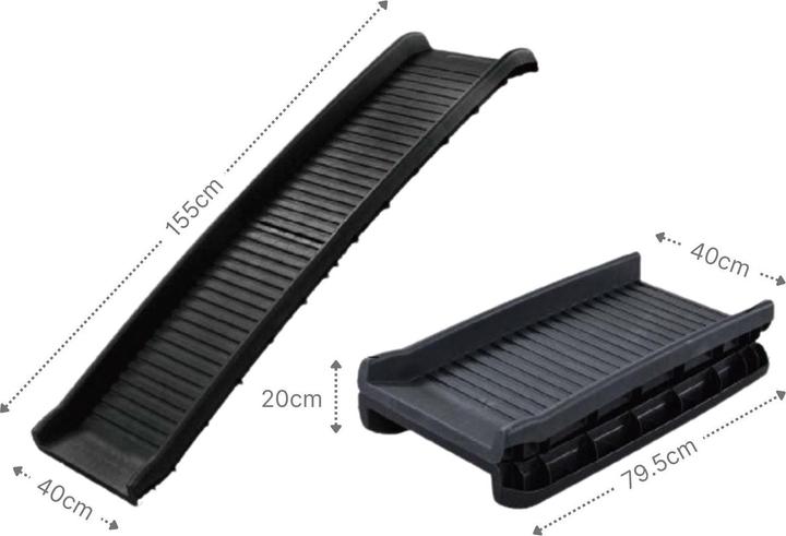 Immagine prodotto Hermex Hunderampe Klapp-Rampe Einstieghilfe Aufstiegshilfe Tiertransport (Cane, Pieghevole)