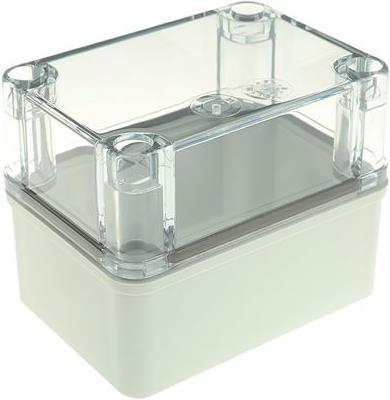 Actual product image Fibox IP67 box w/transparent lid,110x80x85mm (Housing)