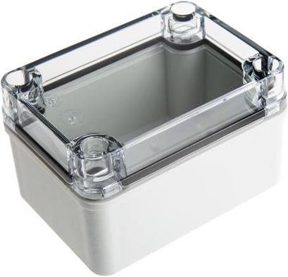 Actual product image Fibox IP67 box w/transparent lid,110x80x65mm (Housing)