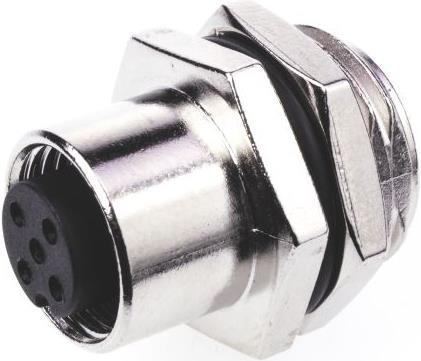 Produktbild TE Connectivity M12 Panel mnt, female, 5 way