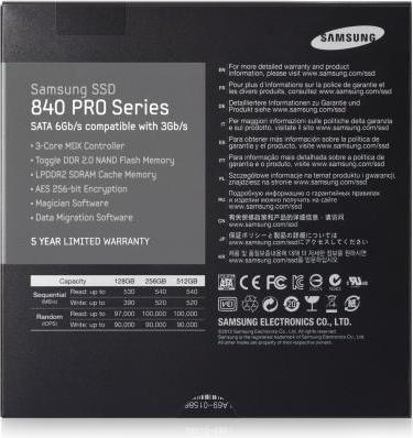 Actual product image Samsung 840 Pro Basic (256 GB, 2.5")