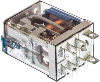 Actual product image Finder DPDT 12A mini plug-in relay, 24Vdc coil
