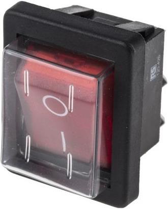 Produktbild Arcolectric Wippschalter 2-polig E-A 30x22mm bel rot