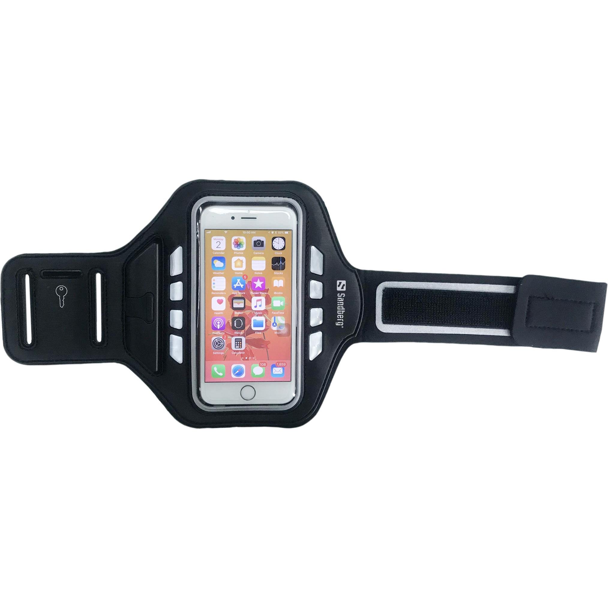 Sandberg Sport Armband LED, Smartphone Sportarmband, Schwarz