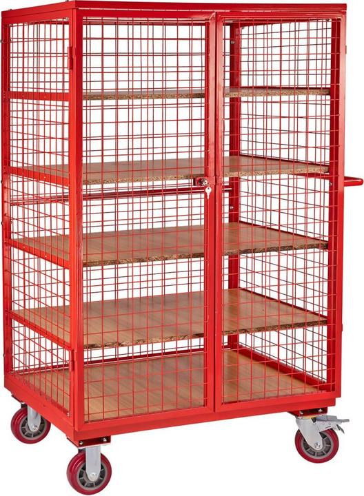 Produktbild Dema Plattformwagen Transportwagen mit 5 Böden + 4 Gitterwände (500 kg)