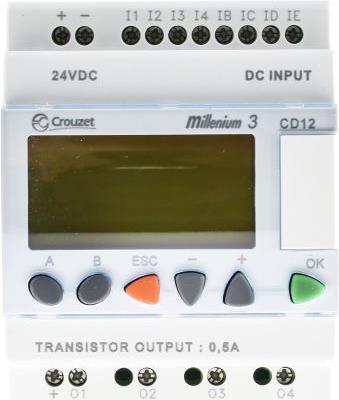 Actual product image Crouzet M3 controller, 12 I/O trans O/P 24Vdc