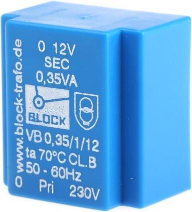 Produktbild Block Transformator PCB 0,35VA 1x12V