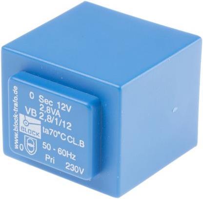 Produktbild Block Transformator PCB 2,8VA 1x12V