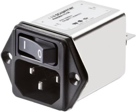 Schaffner EMV IEC-Steckerfilter 2-polig schaltbar 10A