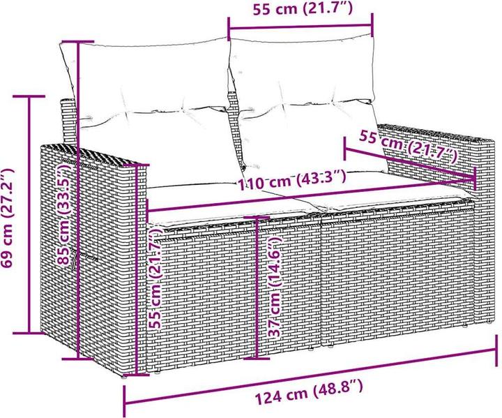 Produktbild vidaXL Garten Sofagarnitur