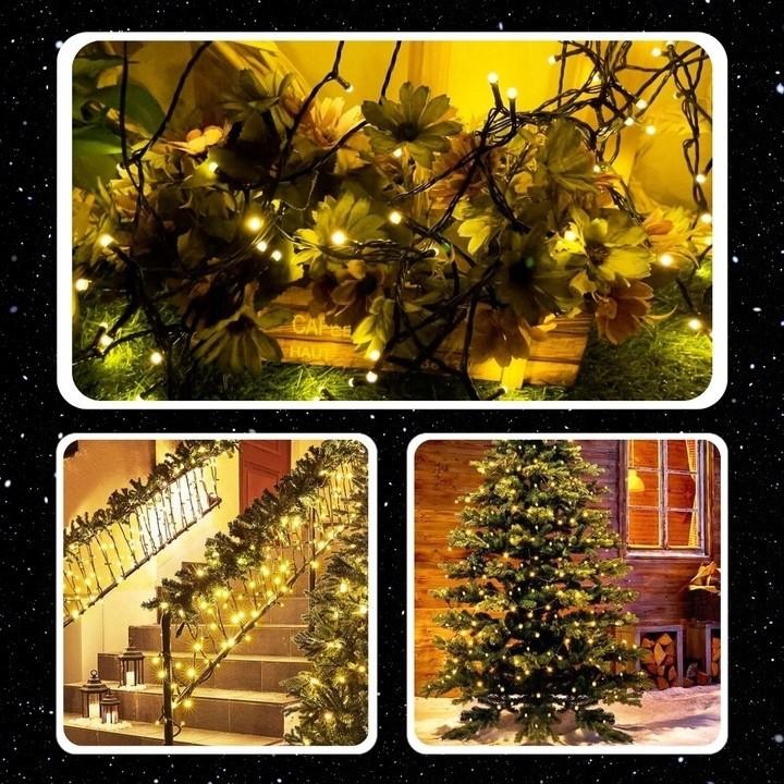 Actual product image Extralink Weihnachtslichterkette 100 LED Warmweisses Licht Batteriebetrieben 10,5m (10.50 m)