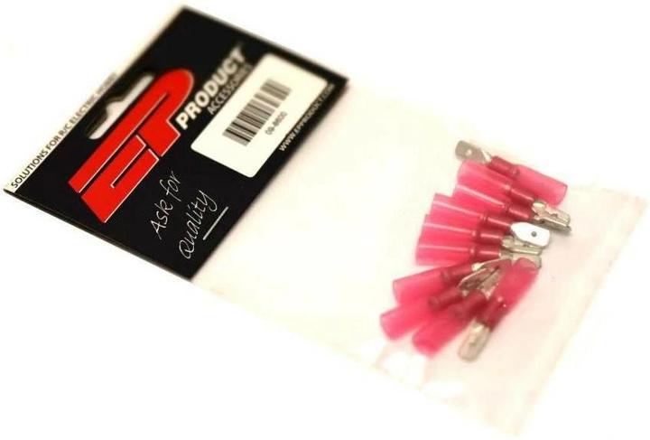 Immagine prodotto EP Spina piatta WP 6,3 x 0,8 mm, maschio, rosso, 10 pezzi.