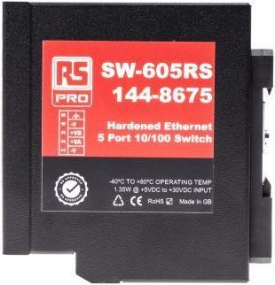 Image du produit RS PRO 5-Port Hardened Ethernet Switch (5 ports)