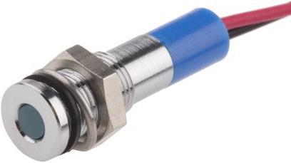 Produktbild RS PRO 6mm flush satin chr LED wires,blue 24Vdc