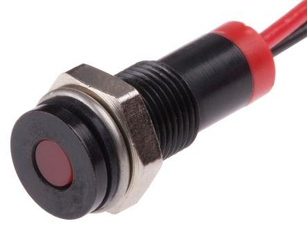 Produktbild RS PRO LED 6mm Chromblende 2Vdc Rot +Kabel