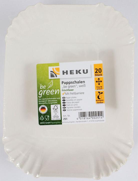 Produktbild Heku Einweg Pappschalen (20 x)