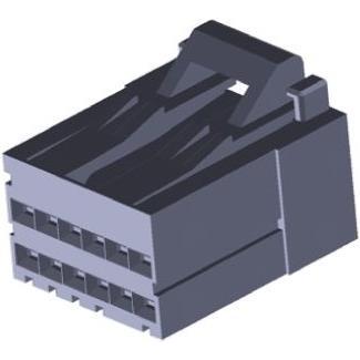 TE Connectivity Housing FH 12w 2row Rec 2.5mm Y key D-2, Elektronikkabel + Stecker, Schwarz