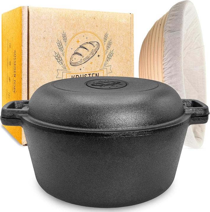 Krustenzauber Gusseisen Brot Topf (Gusseisen)