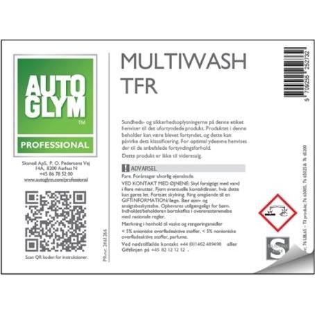 Autoglym, Accessori per pulizia auto, Etichetta Multiwash TFR