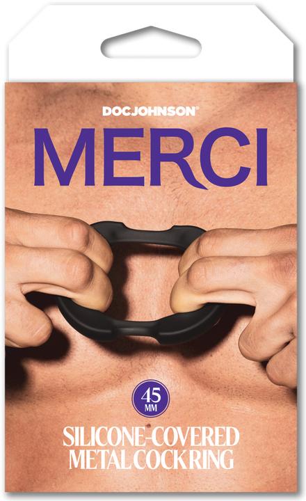 All Stars The Paradox - Silicone/Metal Cock Ring - 45mm - Black (4.50 cm)