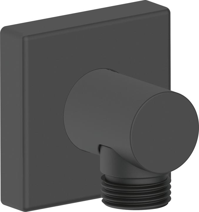 Actual product image Duravit Wall connection bend angular rosette black matt