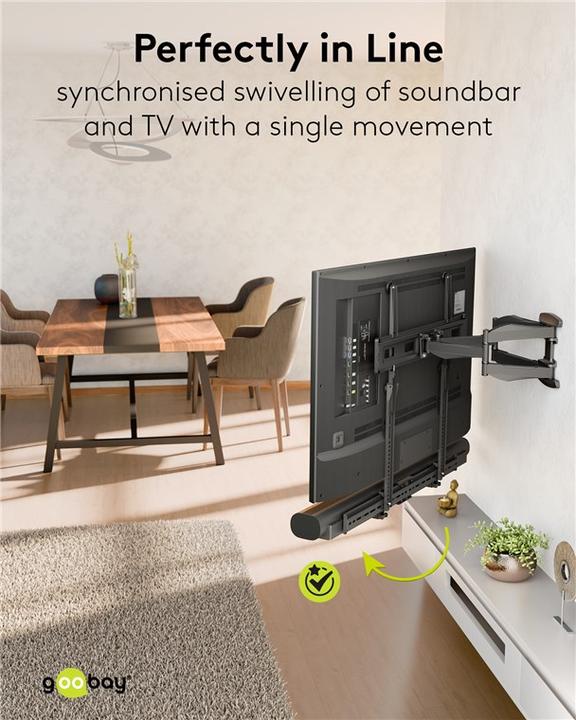 Produktbild Goobay Soundbar-Halterung für TV-sets (1 Stk., Wandmontage, Höhenverstellbar)