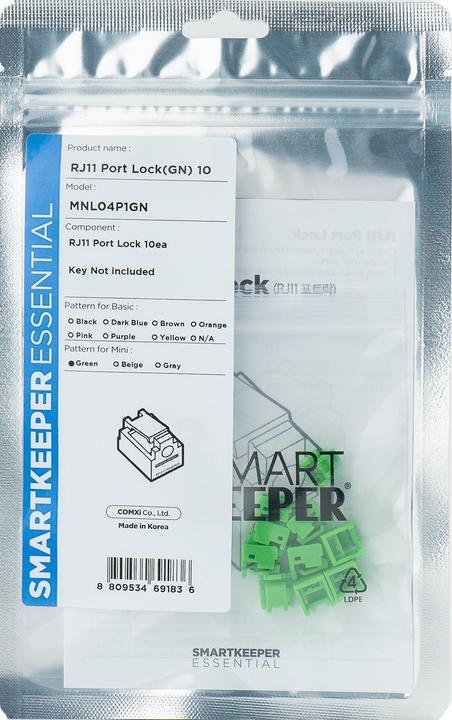 Smart Keeper 10 porte RJ11 bloccate senza chiave di tipo mini