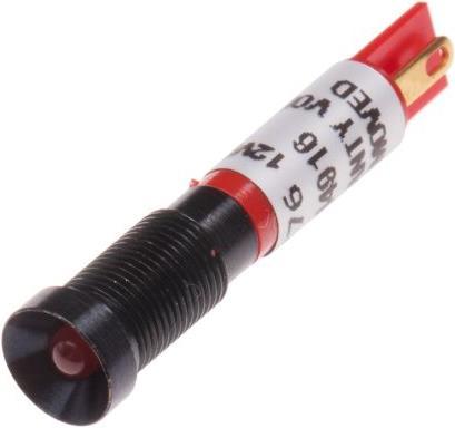 Produktbild RS PRO LED versenkt 6mm schwarz 12VDC HE rot