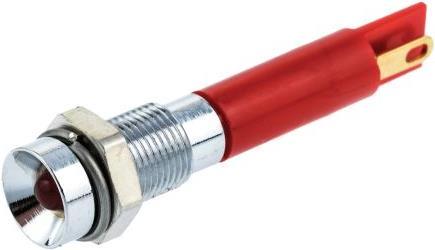 Produktbild RS PRO LED versenkt 6mm chrom 24VDC HE rot