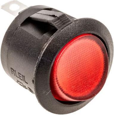 Produktbild RS PRO Wippschalter 250VAC beleutet rot