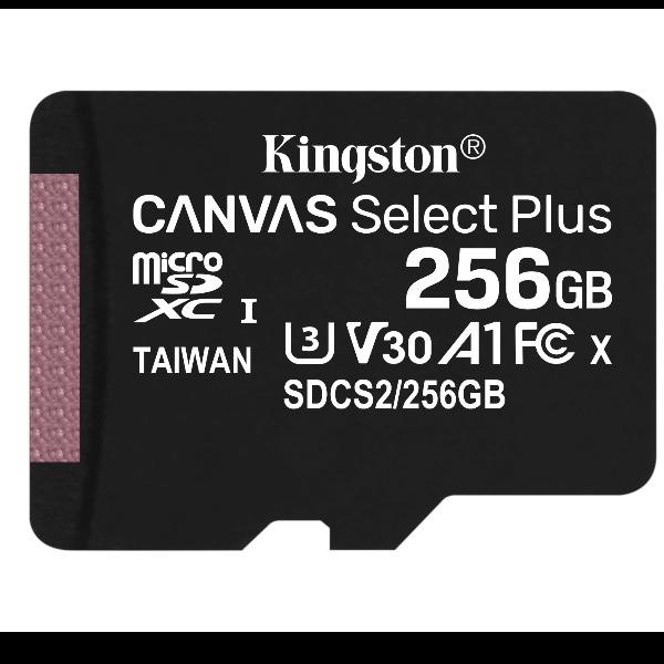 Productafbeelding Kingston Canvas Select Plus (256 GB, microSDXC, U3, UHS-I)