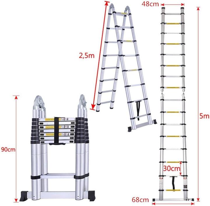 Produktbild Mctech Aluminium Teleskopleiter (Teleskopleiter, 500 cm)