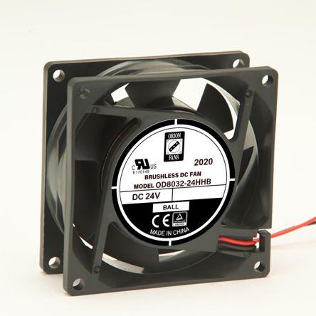Produktbild RS PRO DC axial fan, 80x32mm 94.4cu.m/h 24V (80 mm)