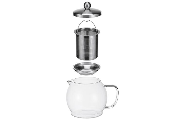 Fs-Star Teekanne aus Glas mit Filter (1.20 l)