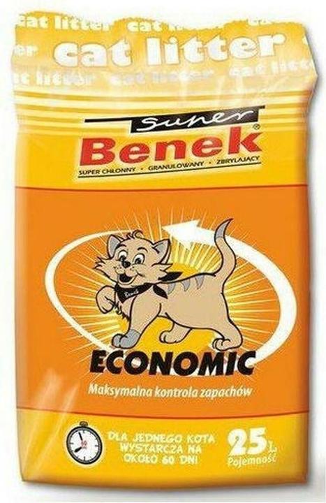 Super Benek Economic 25L Active (Biodegradable, Fast absorbing, Neutralizing, 30 kg)