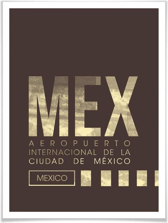 Produktbild Trenddeko MEX Flughafen Mexico City (80 x 100 cm)