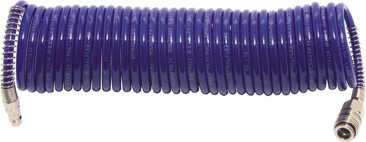 Elmag Set di tubi a spirale PA Rilsan 10m con raccordo e gommino 6x8mm